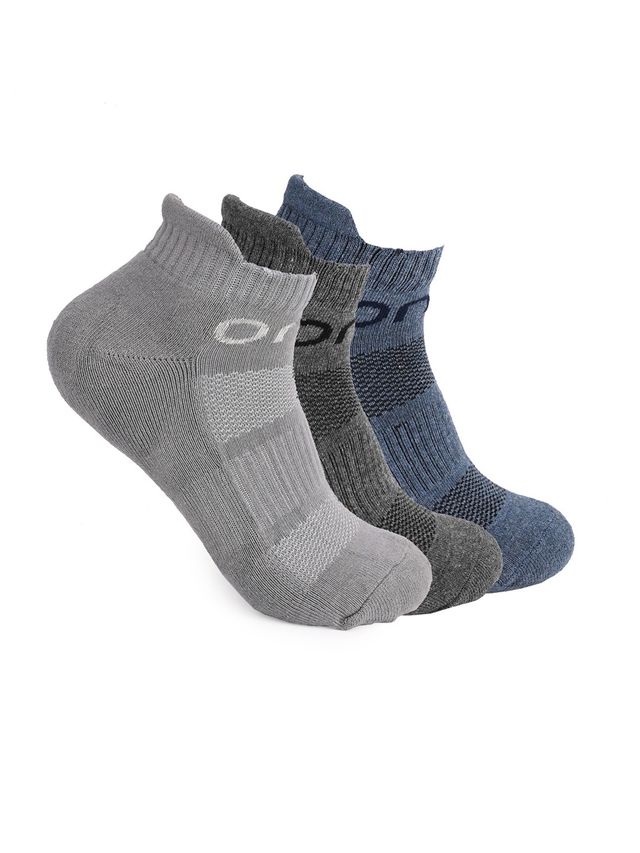 One8 Men's Solid 75% COTTON,19% NYLON,2% POLYSTER,4% ELASTANE Ankle Socks | Multicolour - Free Size