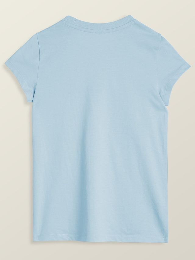 XY Life Girl's Arcade Intelliease Combed Cotton T-shirt | Ice Blue - 11 to 12 years
