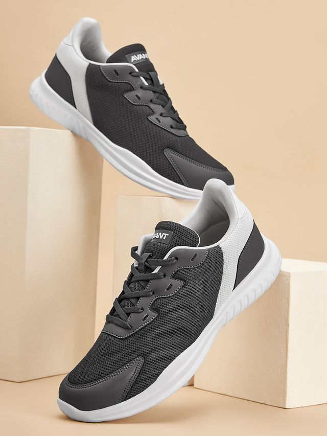 Avant Men's Luxe Walking Shoes | Dark Grey & White - UK 7