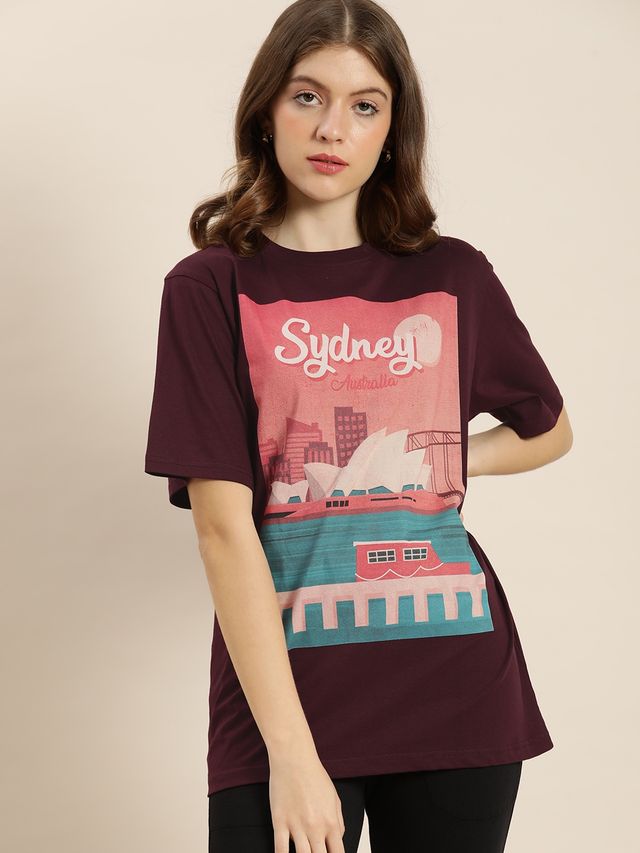 Dillinger Women's T-shirt | WMNCR104WINE | Wine - M