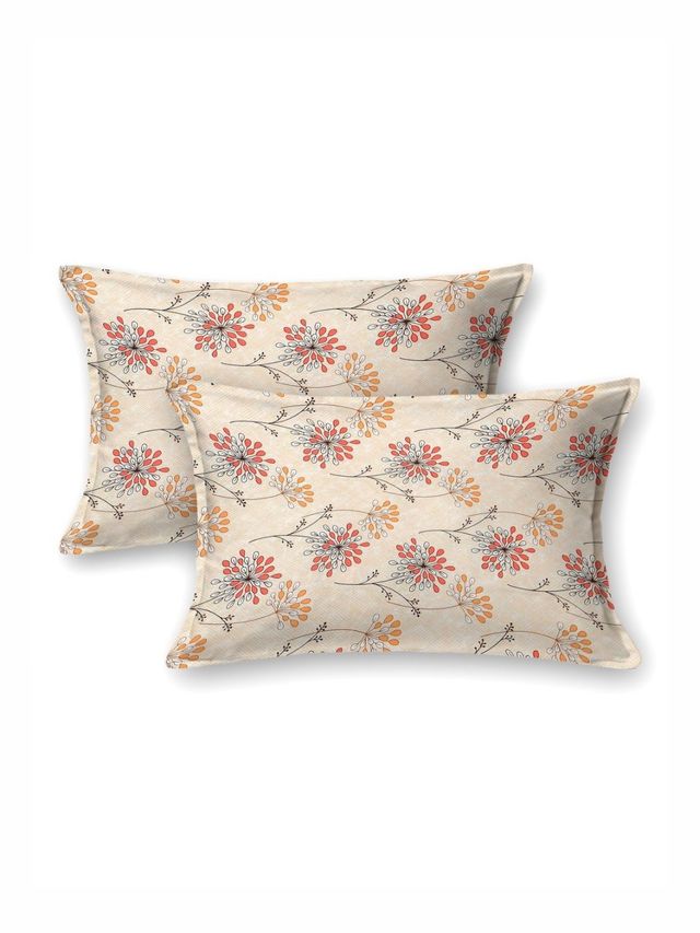 Bombay Dyeing Epigram 120 TC 100% Cotton Mustard & Yellow Double Size Bedsheet-2 Pillow Covers