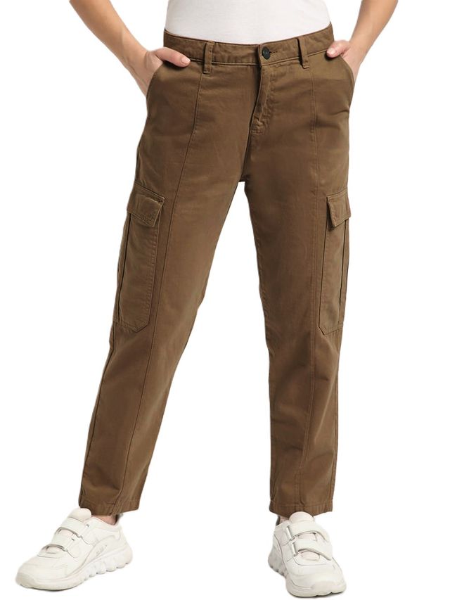IVOC Women's Regular Cargo Trousers | Coffee Liquer - 32