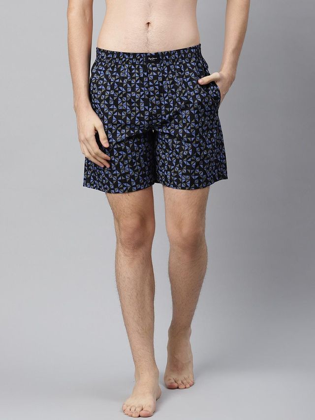 Pepe Jeans Men's Printed Black Boxer - XXL