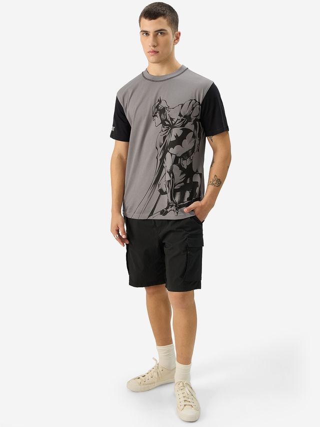 The Souled Store Men's Regular Batman- The Dark Knight T-Shirts | Grey | M