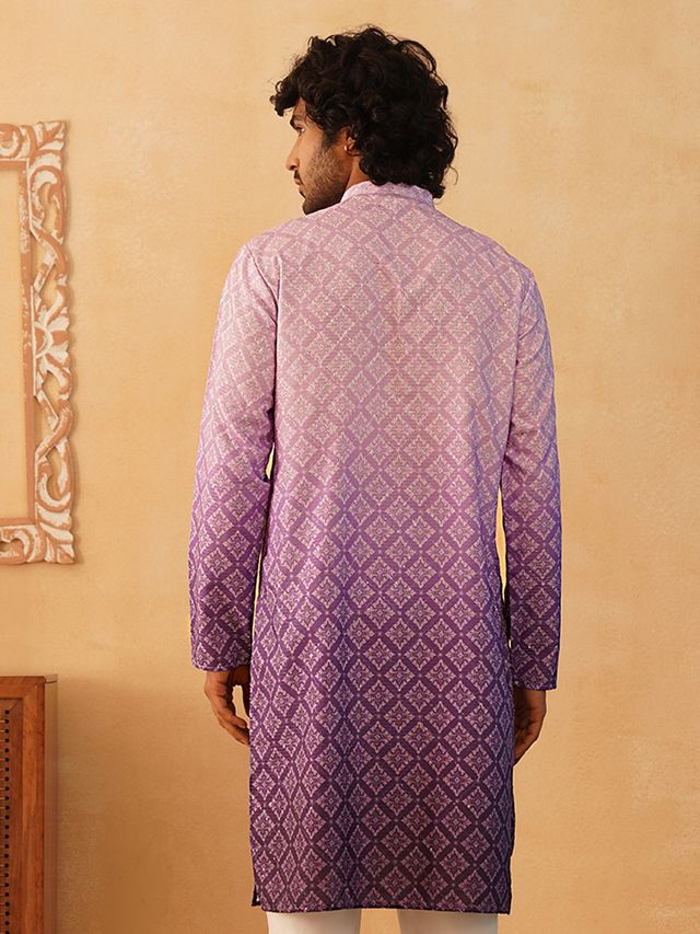 Jompers Men's Kurta | Ko 5074 | Purple - M
