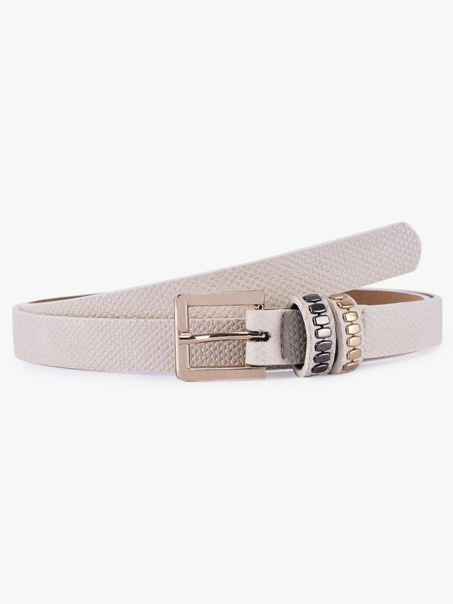 Buckleup Women's Belt | Model-Bublt2152 | White