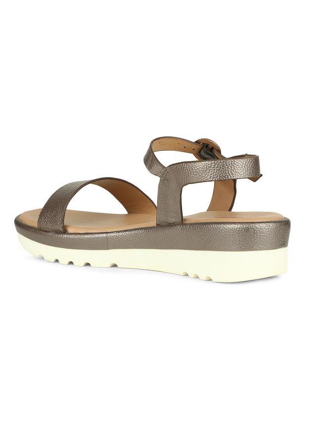 Bata Gunmetal Heels For Women - 3