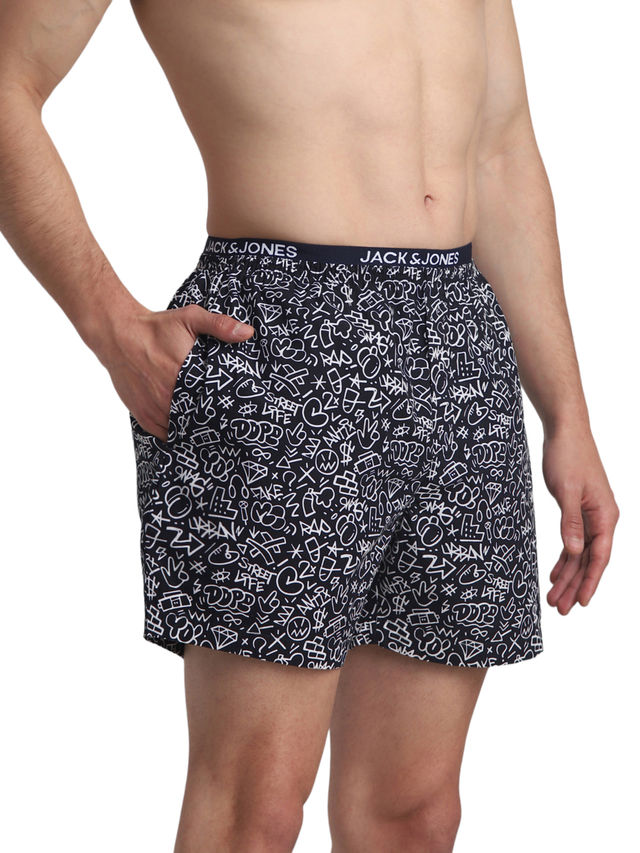 JACK & JONES Men's Street Life Boxer | Navy Blazer - S