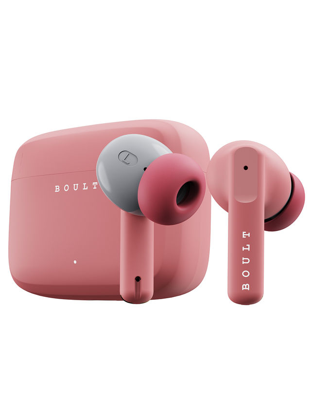 Boult Audio Octave | 60Hr Battery | Quad Mic Enc | 50Ms Ultra Low Latency | 5.3 Bluetooth | Pink