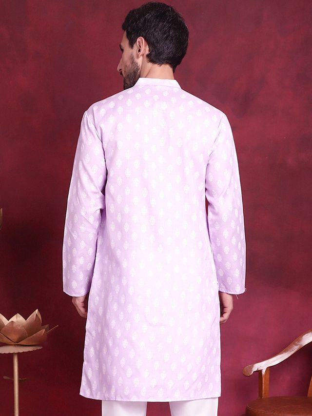 Jompers Men's Kurta | Ko 650 | Purple - S