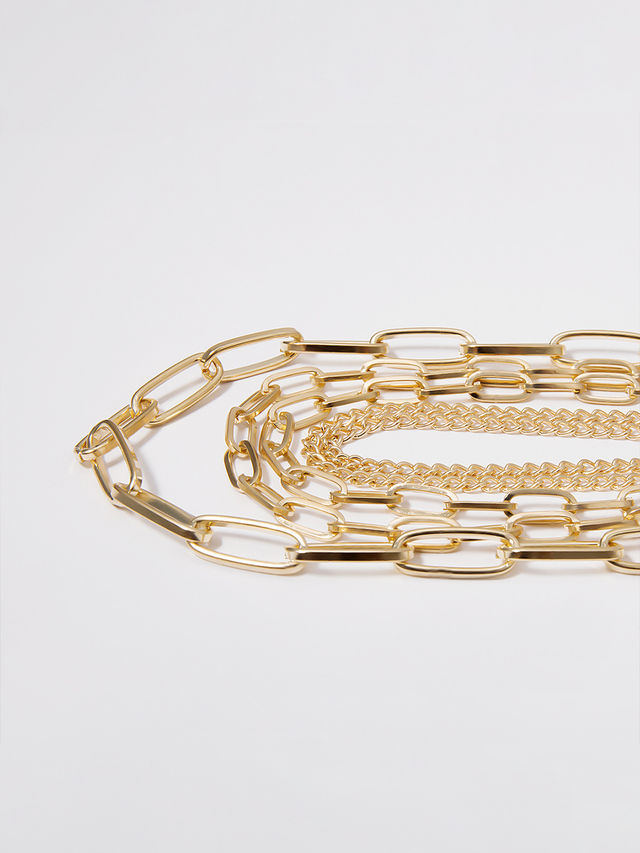 Yellow Chimes Women Gold-Plated Statement Layered Necklace