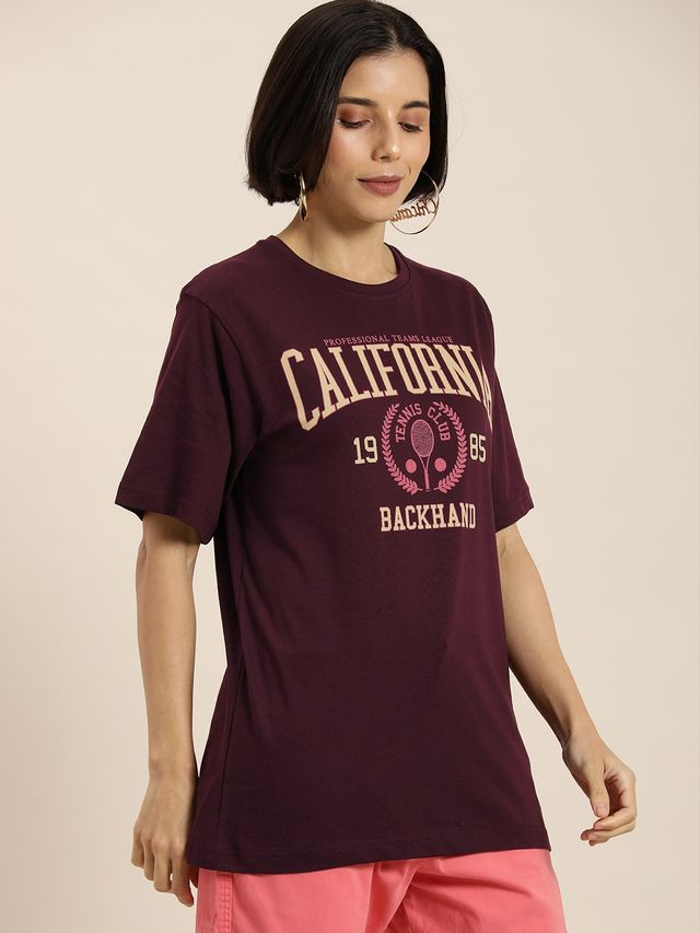 Dillinger Women's T-shirt | WMNCR133WINE | Wine - XL