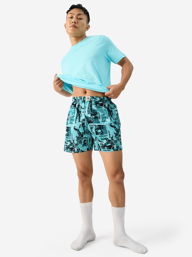 The Souled Store Men's Star Wars- Troopers Boxer Shorts, Blue, XL