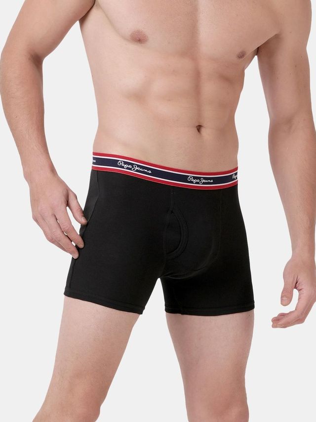 Pepe Jeans Cotton Men's Trunks - M | Sweat-resistant | Solid | Black