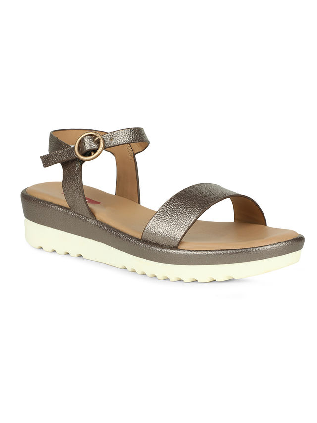 Bata Gunmetal Heels For Women - 3