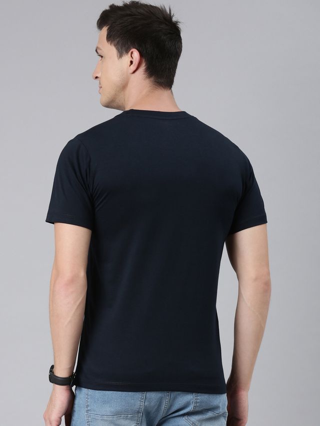 Rupa Jon Men's Round Neck T-Shirt Style | RJ 901 | Navy - XL