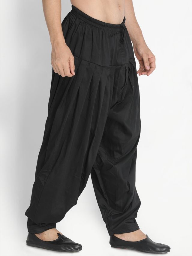 Vastramay Men's Cotton Blend Pyjama | Black - Free Style
