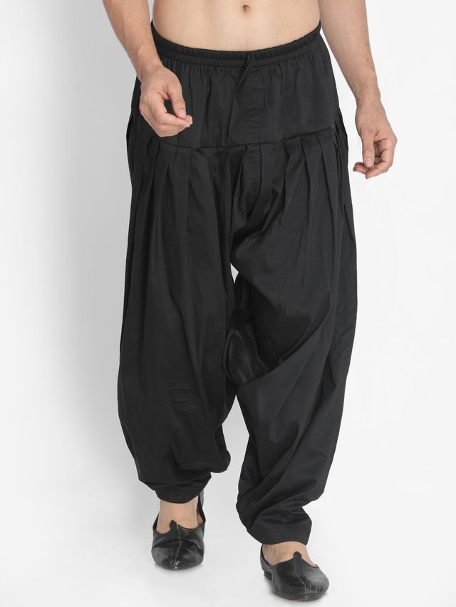 Vastramay Men's Cotton Blend Pyjama | Black - Free Style