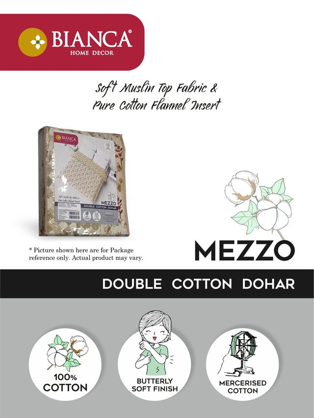 Bianca Extremely Soft 100% Muslin Cotton Dohar Pure Cotton Double Size | Mezzo Floral-Grey/Multi