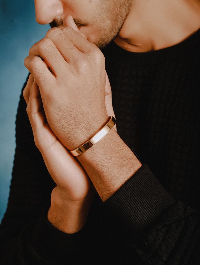 Aatmana Men Gold-Plated Wraparound Bracelet