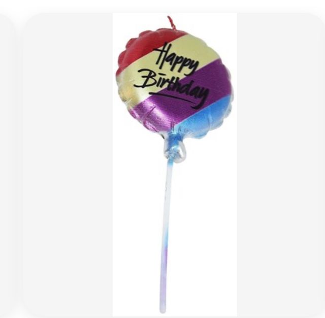 Chrome Unique Birthday Candle - Assorted