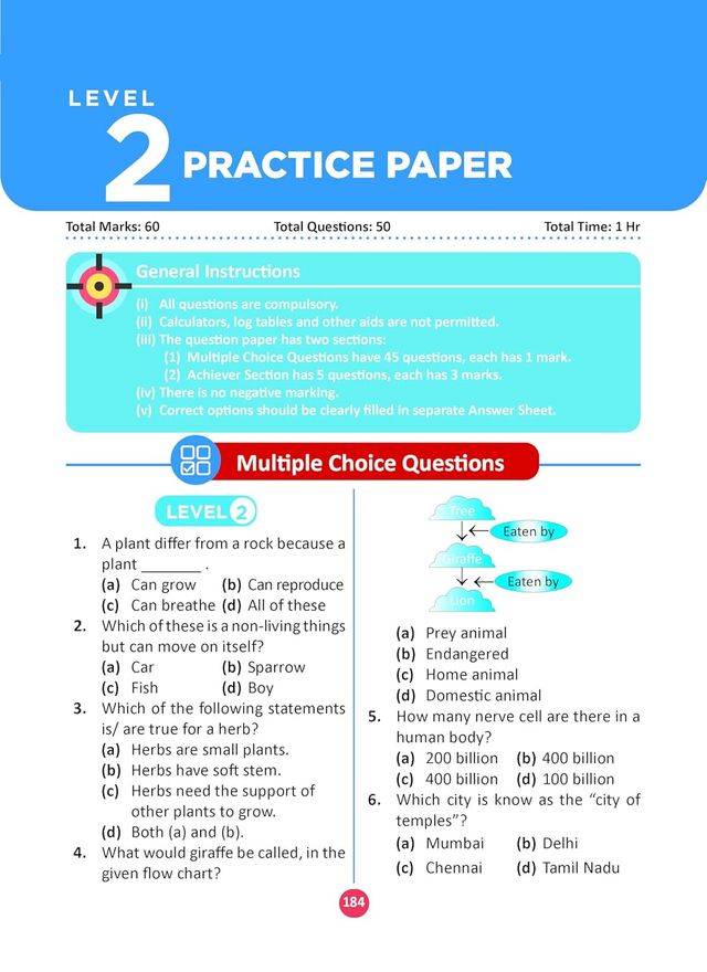 Oswaal One For All Olympiads Previous Year Solved Papers Class 2 Science For 2025 Exam