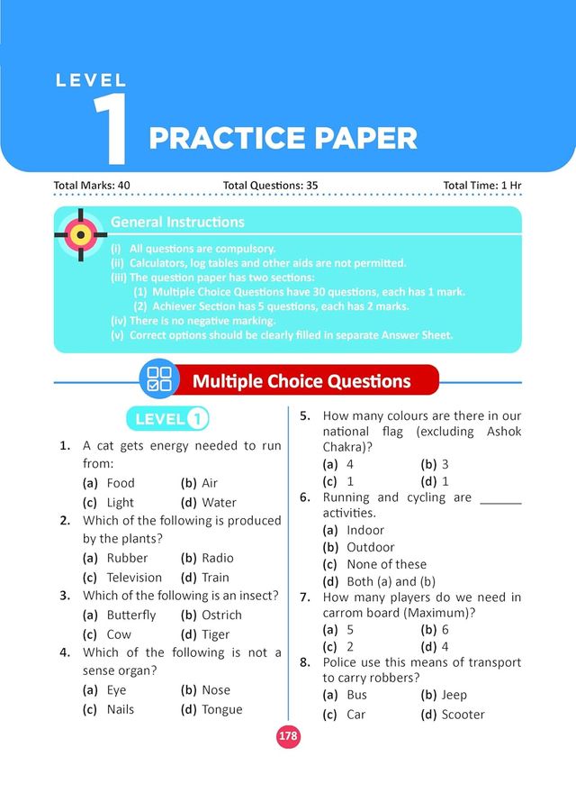 Oswaal One For All Olympiads Previous Year Solved Papers Class 2 Science For 2025 Exam