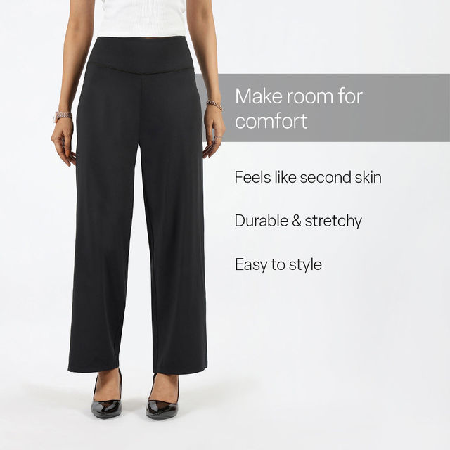 Blissclub Women's Ultimate Wide Legged Pants - Lite Black | M