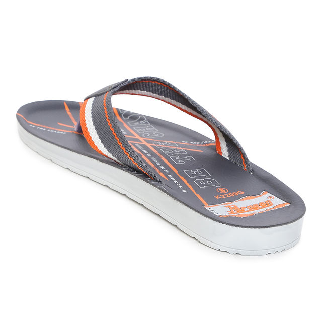 Paragon Men's Vertex Grey-Orange Slippers | UK 7