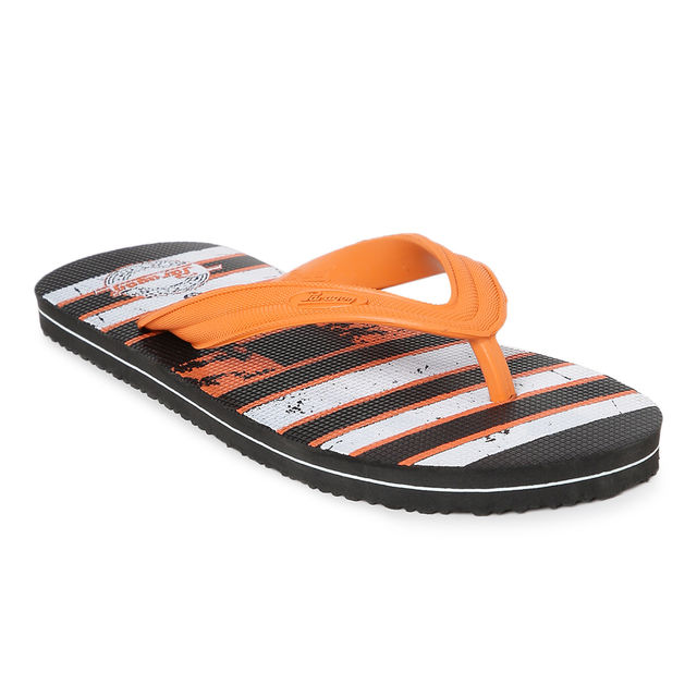Paragon Men Lightweight & Waterproof Hawai Flip Flops | Orange | UK 7