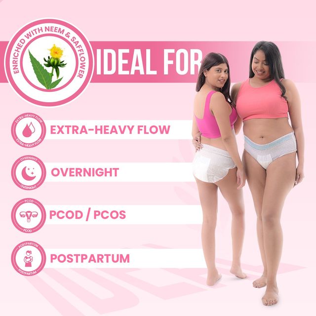 Everteen Disposable Overnight Period Panties For Heavy Flow L-XL