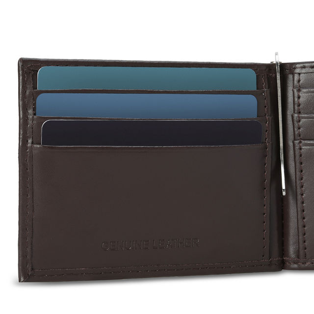 Puma Wallet Genuine Leather Unisex - Brown