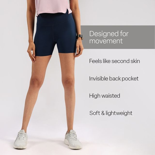 Blissclub Womens Pack Of 1 Ultimate Shorties | Lite - Navy | L