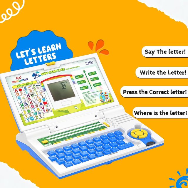 Wembley Kids Laptop Computer Toy For Kids 5 Years Activity Electronics Learning With Games - Blue