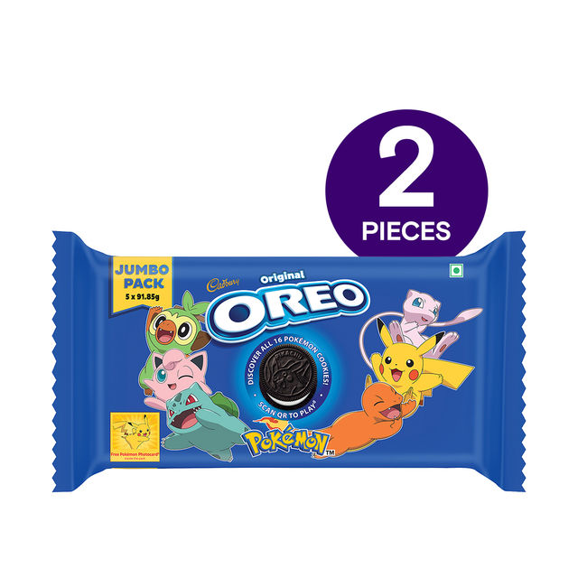 Cadbury Oreo Pokémon Vanilla Flavour Crème Sandwich Biscuit 459 g Combo