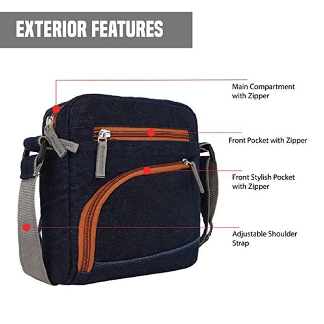 The Purani Jeans Denim Unisex Sling Bag