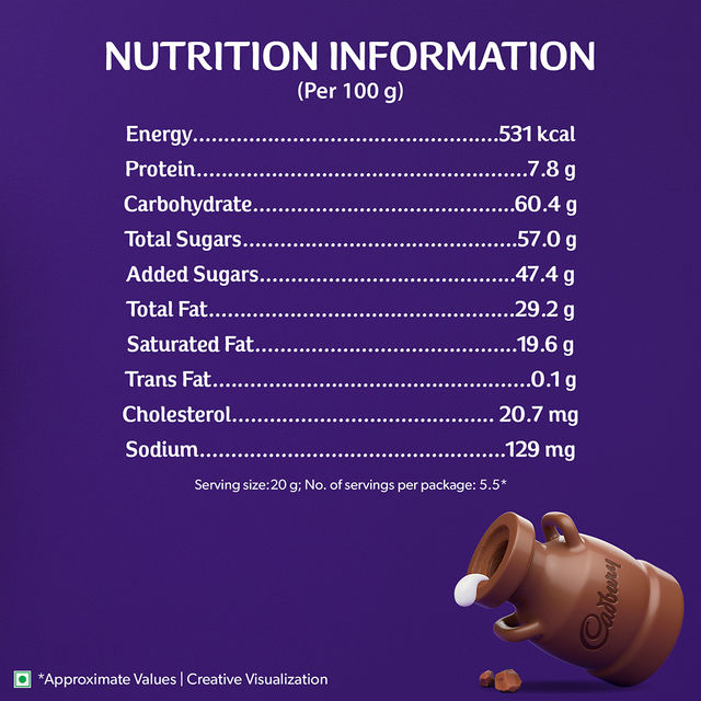 Cadbury Dairy Milk Chocolate Bar Family Pack, 117 g Combo