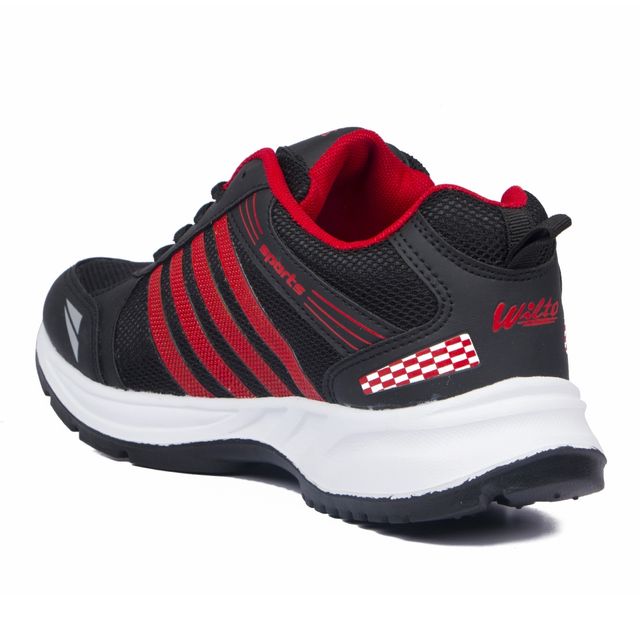 Asian Wndr-13 Men Sports Shoes | Black-Red | Size-7