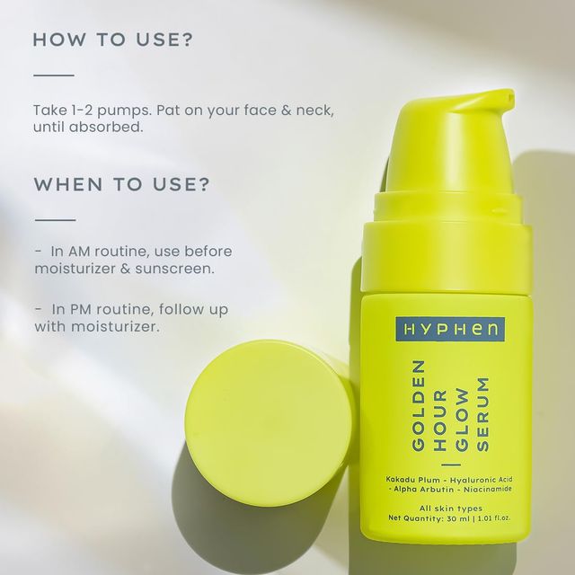 Hyphen Golden Hour Glow Face Serum With Niacinamide, Alpha Arbutin
