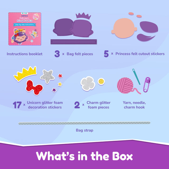 Bloomingo Diy Princess Sling Bag Kit | Art & Craft Kit For Ages 4+
