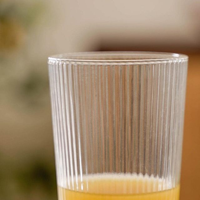 Nestasia Transparent Tall Glass Tumblers - Set of 6 | 300 ml