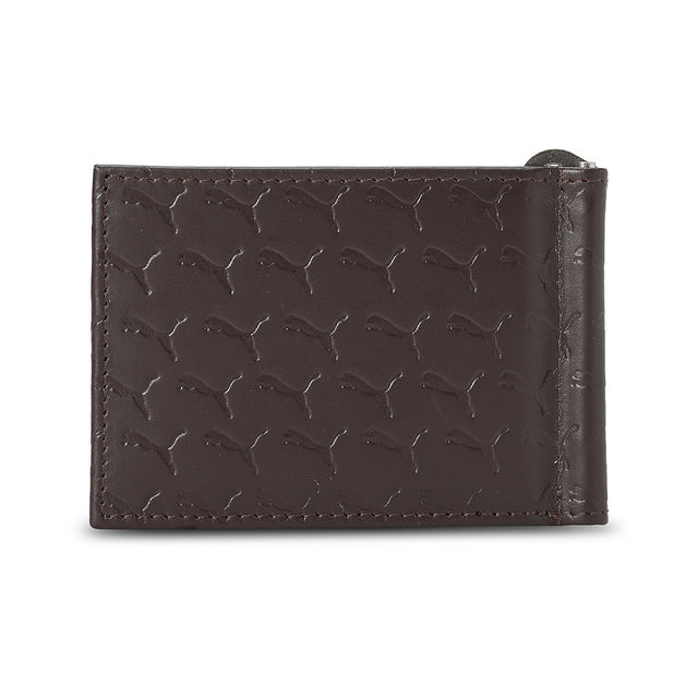 Puma Wallet Genuine Leather Unisex - Brown