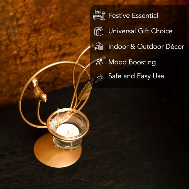 Ekhasa Metal Tealight Candle Holder For Home Decor | Perfect Candle Stand For Diwali Decoration