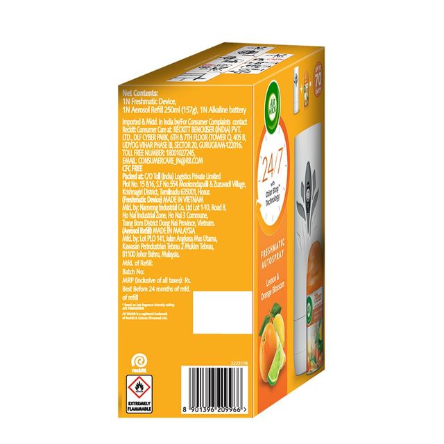 Airwick Automatic Air Freshener & Room Freshener Kit - Lemon & Orange Blossom