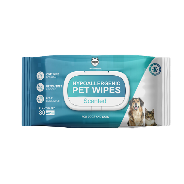 Hachi Wilson Premium Plant Based Pet Wipes (Dog/Cat) , Extra 25% Bigger Size