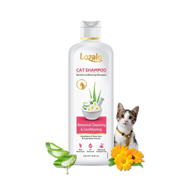 Lozalo Botanical Cat Shampoo | Hydrating | Cleansing | Calendula Extract | Paraben-Free