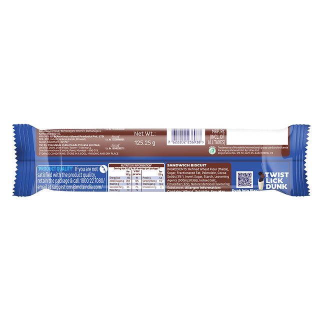Cadbury Oreo Chocolate Flavour Crème Sandwich Biscuit