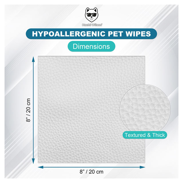 Hachi Wilson Premium Plant Based Pet Wipes (Dog/Cat) , Extra 25% Bigger Size