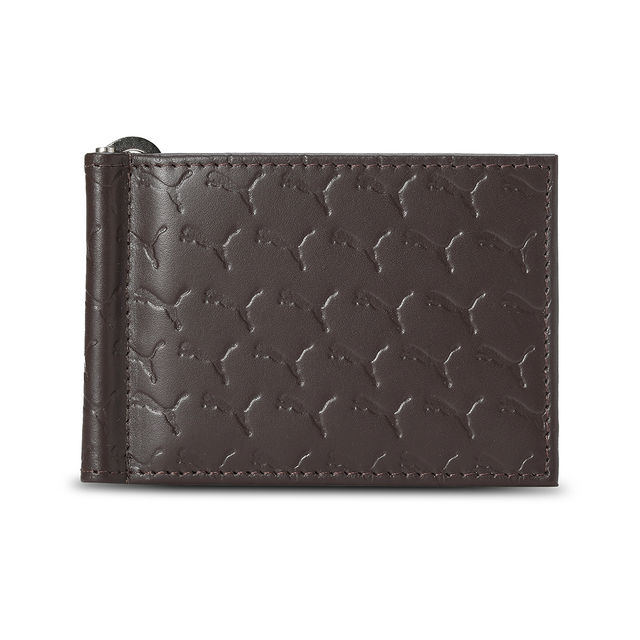 Puma Wallet Genuine Leather Unisex - Brown