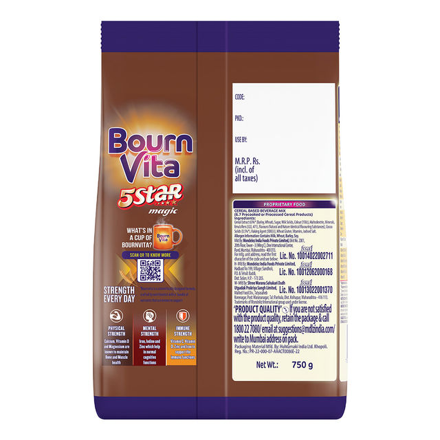 Bournvita 5 Star Magic Chocolate Drink Mix | For 7 - 9 years Kids